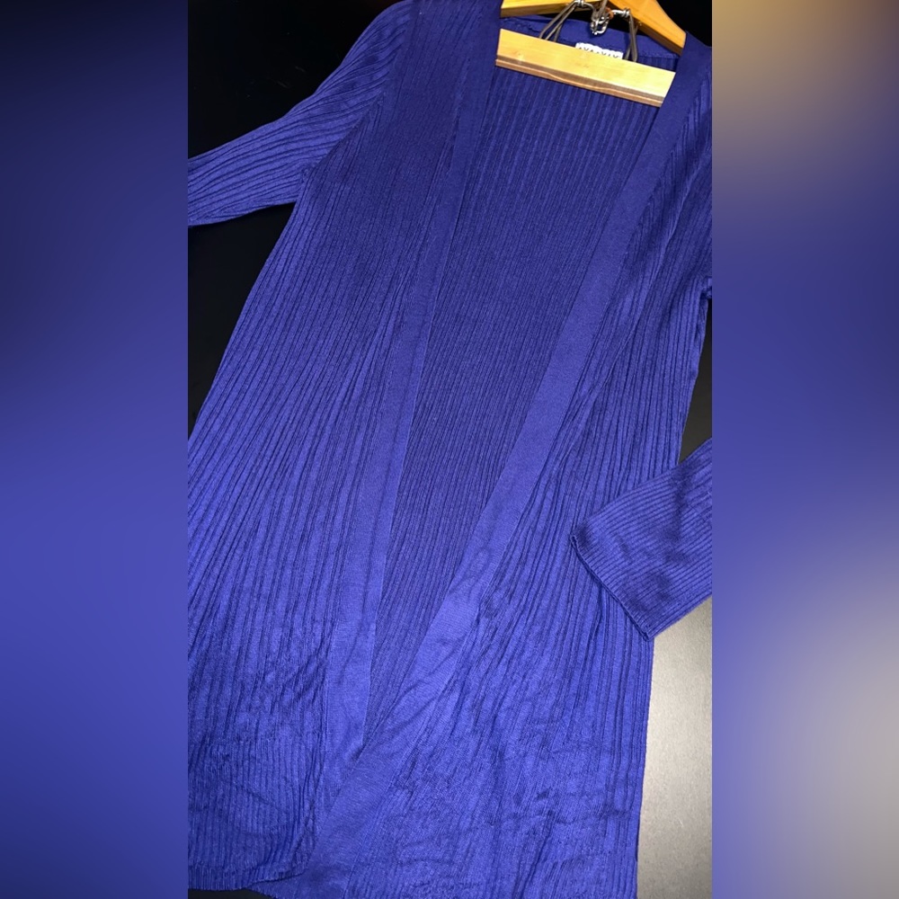 Ava & Viv Blurple open front cardigan Size 2XL EUC